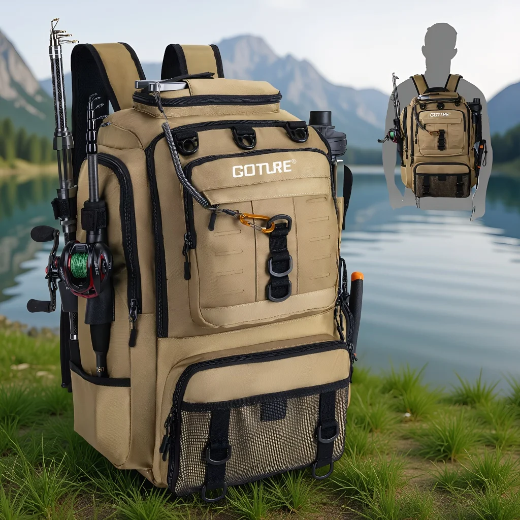 고투어 방수 낚시 가방, 낚싯대 거치대 포함, 견고한  - Fishing Equipment Bag 리뷰 및 가격