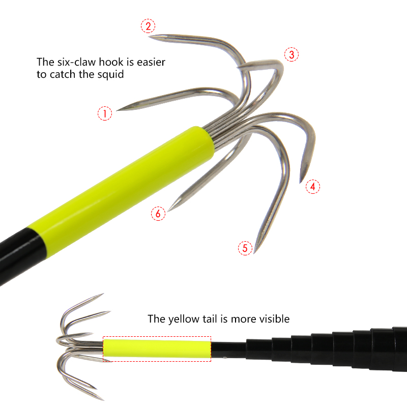 4/3M 텔레스코픽 오징어 갈프 앵커 후크 낚시 후크  - Fishing Equipment Carp 리뷰 및 가격