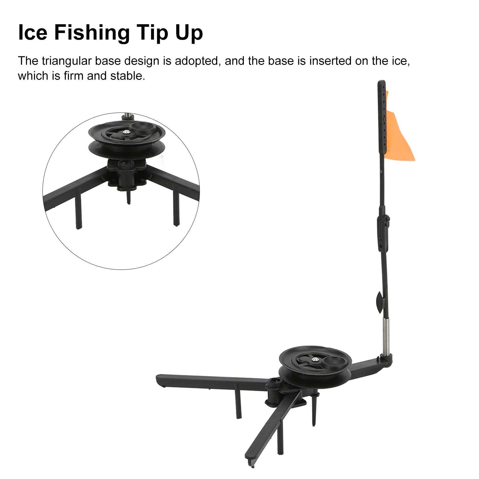 접이식 얼음 낚싯대 플래그, 릴과 삼각형 받침대가 함께 - Ice Fishing Tip Up 리뷰 및 가격