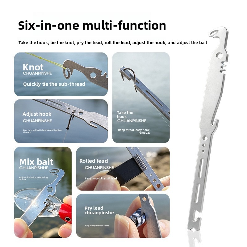 QAJTAO 6-in-1 스테인리스 스틸 낚싯바늘 제거 - Fishing Equipment Price 리뷰 및 가격